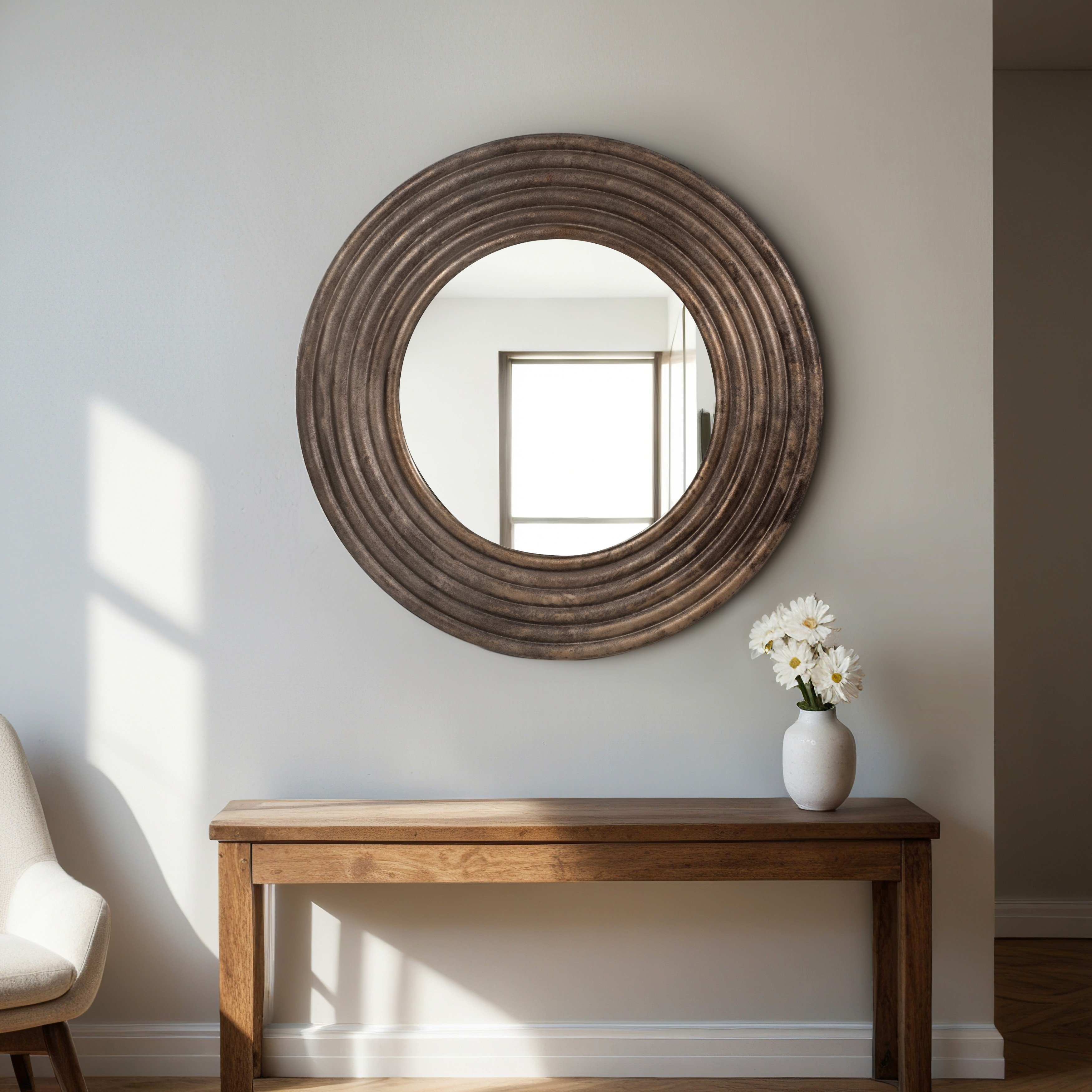 Red Barrel Studio® Franklin 40" Bronze Wall Mirror | Wayfair